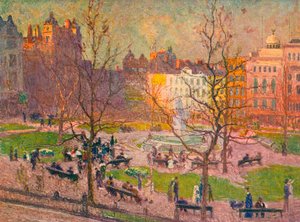 Sol de marzo, Leicester Square, c1914 de Emile Claus