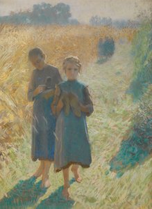 Muchachas en el campo de Emile Claus