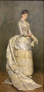 Retrato de la Sra. Claus vestida de novia