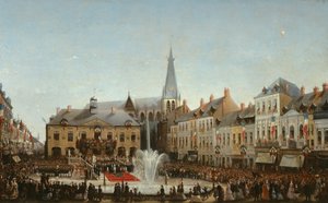 Ceremonia de inauguración del agua del Lys en Tourcoing en 1863, 1864
