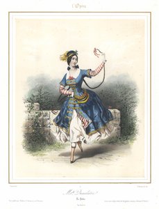 La bailarina de ballet francesa Adele Dumilatre bailando en la Ópera de París, c.1840 de Emile Desmaisons