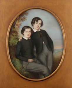 Retrato de J. McNeill Whistler y su Hermano William (Dr. William Whistler) de Emile Francois Dessain