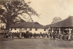 Cortejo de una boda, Cochinchina, 1866 de Emile Gsell