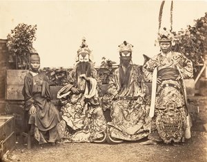 Trajes de teatro, Saigón, Cochinchina, 1866 de Emile Gsell