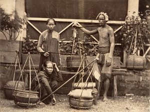 Vendedores de Frutas, Cochinchina de Emile Gsell