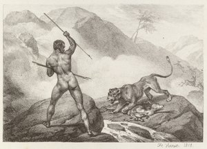 Cazador africano de Emile Jean Horace Vernet