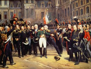 Las Despedidas de Fontainebleau, 20 de abril de 1814 de Emile Jean Horace Vernet