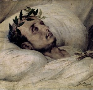 Napoleón I (1769-1821) en su Lecho de Muerte de Emile Jean Horace Vernet