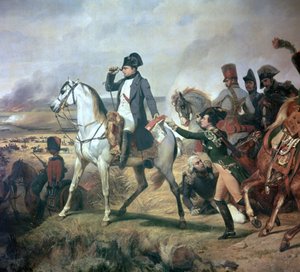 Napoleón en la Batalla de Wagram, siglo XIX de Emile Jean Horace Vernet