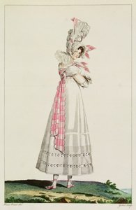 Vestido de Verano, lámina de moda de 