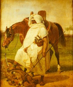 El cazador de leones, 1833 de Emile Jean Horace Vernet