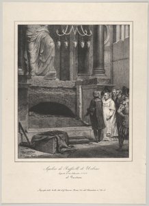 La tumba de Rafael, abierta el 14 de septiembre de 1833, Panteón, Roma, 1833
