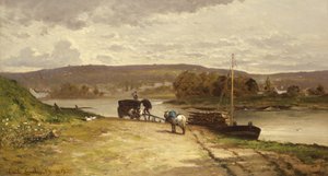Paisaje Fluvial, 1837 de Emile Lambinet