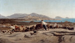 Vista de Marsella, tomando las Aygalades en un paseo diario de Emile Loubon