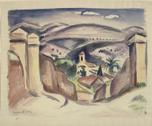 La entrada a Cassis, también llamada la Torre de la Iglesia en Cassis de Emile Othon Friesz