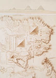Plano de parte de la necrópolis de Menfis, meseta de Giza