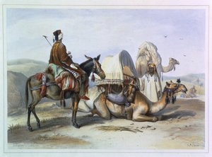 Kafila con un camello llevando un Hodesh, ilustración de 