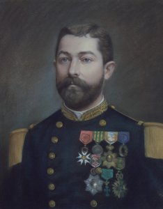 Retrato de Emile Commander Duboc (1852 - 1935), héroe de la conquista de Tonkín (pintura) de Emile Richard Haumont