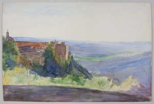 Alhambra, c.1900. Lápiz y acuarela de Emily Sargent