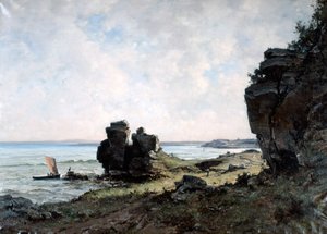 Una hermosa mañana en la costa de Bretaña, 1882 de Emmanuel Lansyer
