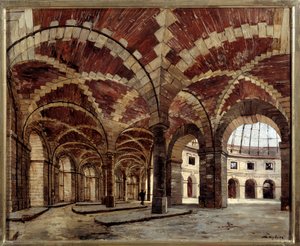 Vista interna del antiguo mercado de trigo de Emmanuel Lansyer
