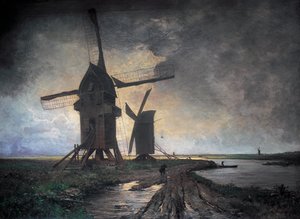 Molino en la llanura de Lille. 1877 (óleo sobre lienzo) de Emmanuel Lansyer