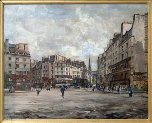 Plaza Maubert en 1888, Pintura a l