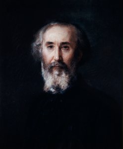Autorretrato del artista Emmanuel Lansyer, siglo XIX