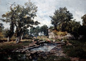 La lavandería de Coataner en la mañana de Emmanuel Lansyer