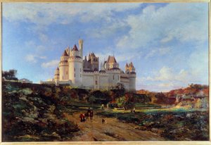 Vista del castillo de Pierrefonds en el Oise de Emmanuel Lansyer