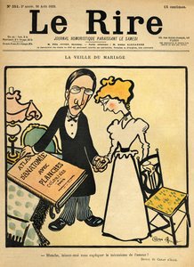 El día antes de la boda, caricatura de la portada de 