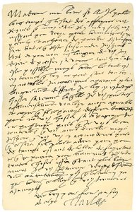 Carta del Emperador Carlos V de España a la Reina María de Inglaterra de Emperor Charles V