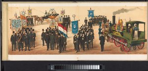 Procesión en Haarlem, 1872 (lámina 11) Procesión celebrada en Haarlem, el 1 de abril de 1872. (título de la serie sobre el objeto)