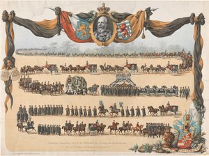 Funeral solemne de S.M. Willem III, Rey de los Países Bajos (...) 4 de diciembre de 1890 (título sobre el objeto)
