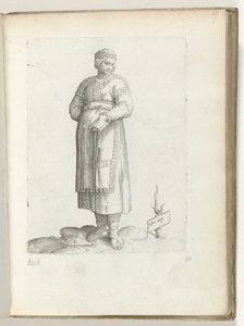 virgen africana (título sobre objeto) Ongehuwde vrouw uit Afrika La actitud de los comerciantes contemporáneos (título de la serie) de Enea Vico