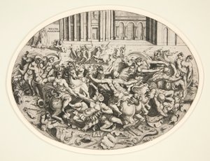 Batalla de las Amazonas de Enea Vico