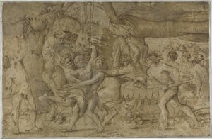 Batalla de los Lapitas y Centauros de Enea Vico