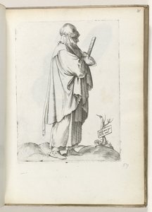 Campesino español mul (título sobre objeto) Vrouw naar rechts, gekleed in Spaanse kleding ca. 1550 La actitud de los comerciantes contemporáneos (título de la serie) de Enea Vico