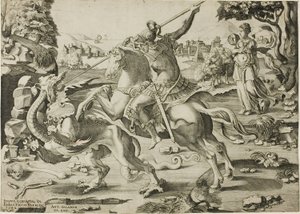 San Jorge y el Dragón de Enea Vico