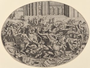 La Batalla de las Amazonas de Enea Vico