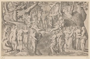 Concurso entre las Musas y las Pierides de Enea Vico