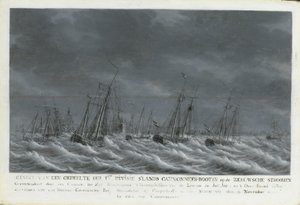 La flota bátava frente a Veere, 1800