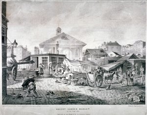 Mercado de Covent Garden, Westminster, Londres, 1815