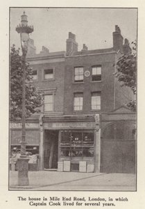 88 Mile End Road, Londres, casa donde vivió el explorador inglés Capitán James Cook desde 1764 hasta su muerte de English Photographer