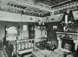 9 Melbury Road: dormitorio, 1890