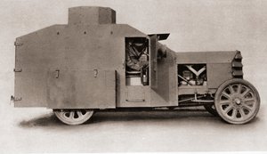 Un coche blindado británico durante la Primera Guerra Mundial, de The Illustrated War News, 1915 de English Photographer