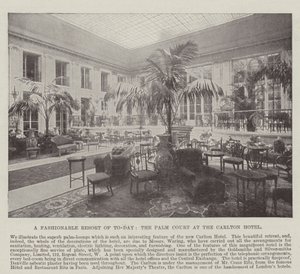 Un resort de moda de hoy, el Palm Court en el Carlton Hotel de English Photographer