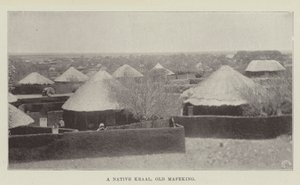 Un Kraal Nativo, Viejo Mafeking de English Photographer