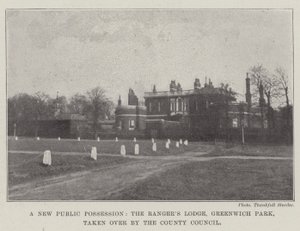 Una nueva posesión pública, la Casa del Guardabosques, Parque Greenwich, tomada por el Consejo del Condado de English Photographer