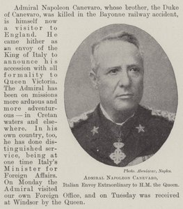 Almirante Napoleón Canevaro, Enviado Extraordinario de Italia a Su Majestad la Reina de English Photographer